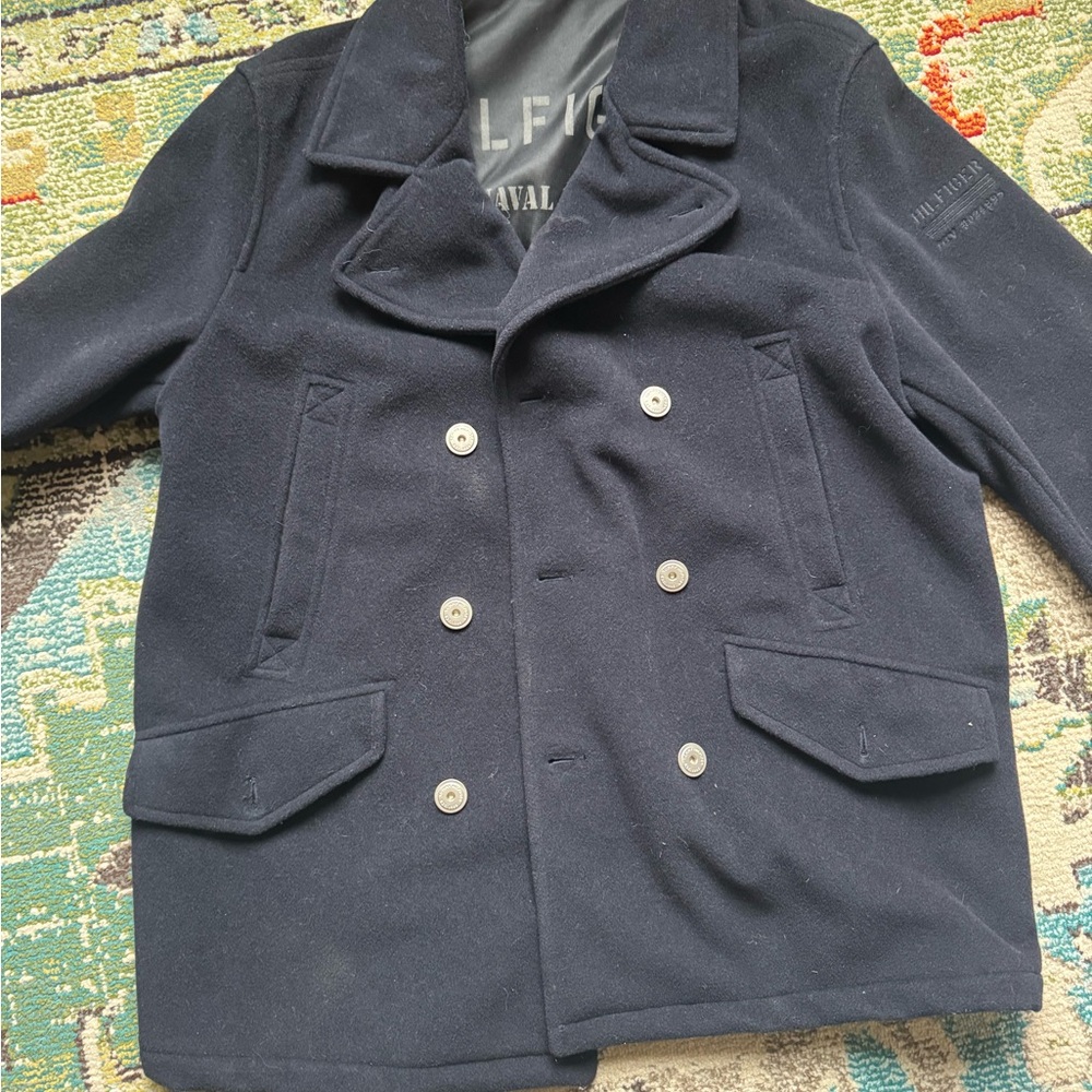 Vintage Tommy Hilfiger military naval issue pea coat